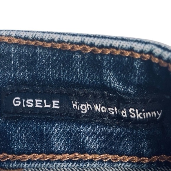 NWT DEAR JOHN “Gisele” High Waisted Skinny Jeans With Frayed Asymmetrical Hems - Picture 14 of 16